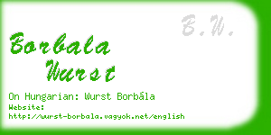 borbala wurst business card